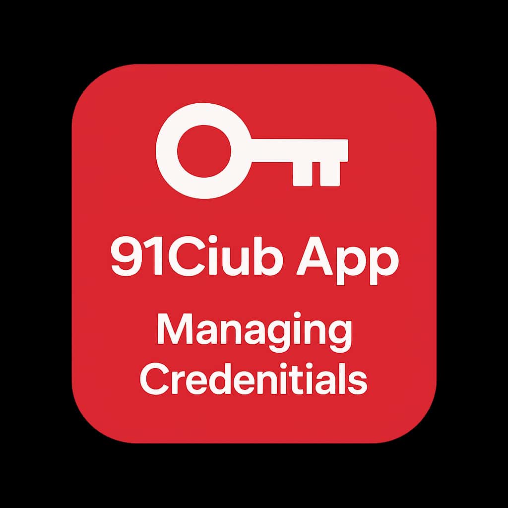 Icon representing the management of 91Club App credentials.