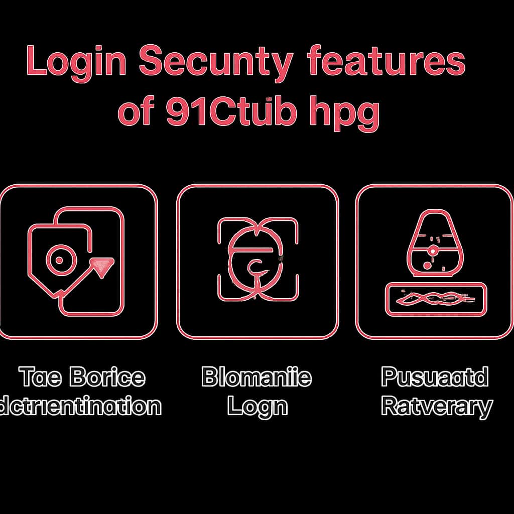 Diagram detailing the login security features available in the 91Club App.