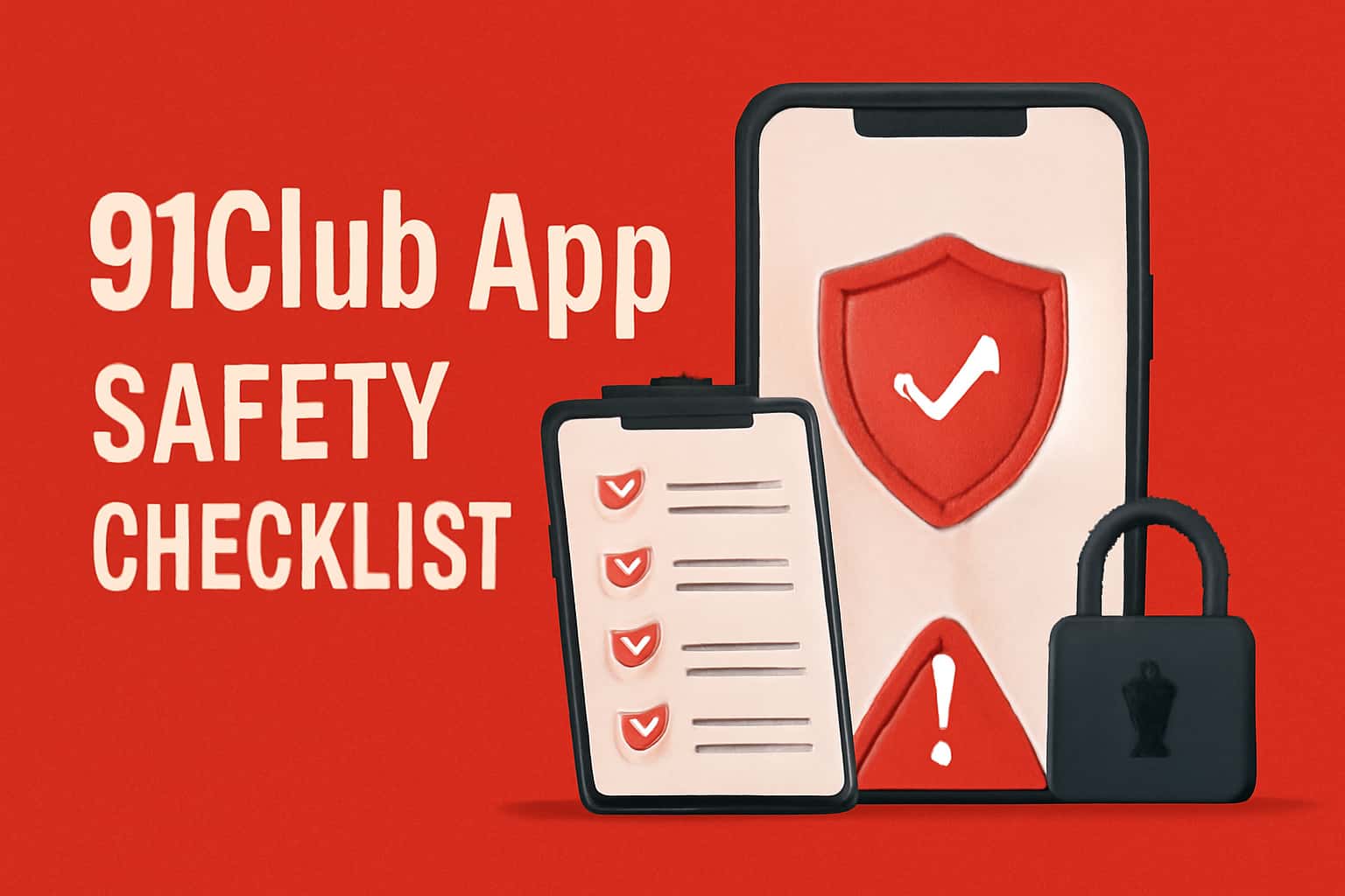An informative scene depicting the 91Club App Safety Checklist.
