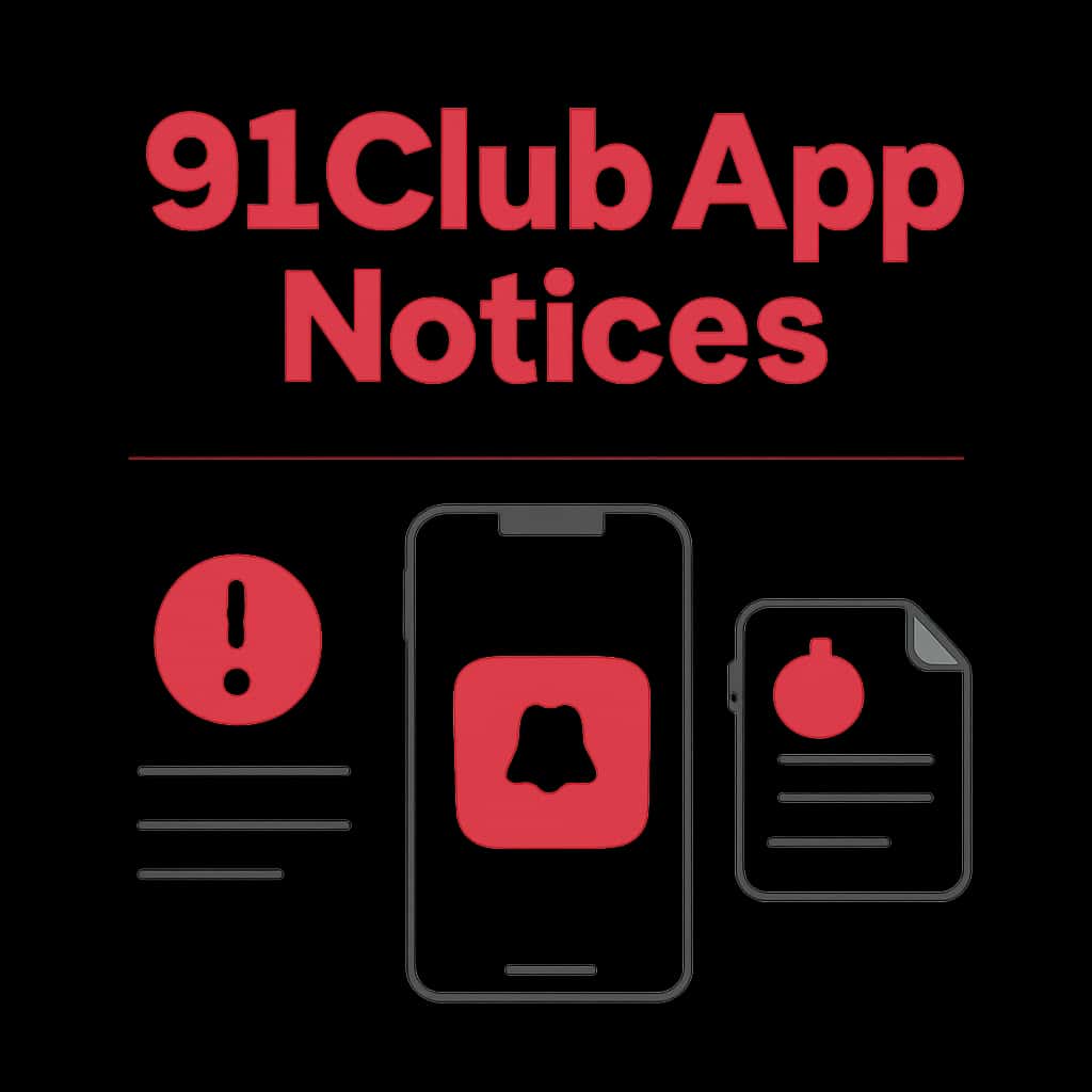 An educational diagram about important 91Club App Notices.