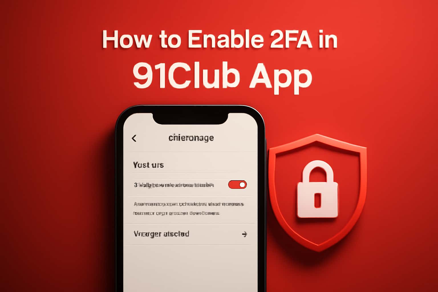 Image illustrating the process of enabling 2FA in the 91Club App.