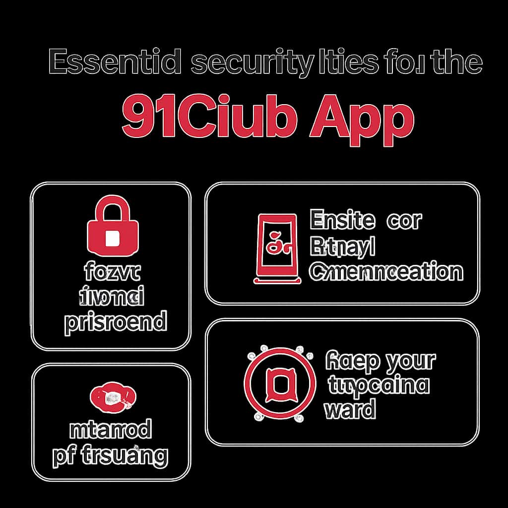 Diagram of security tips for 91Club App account.