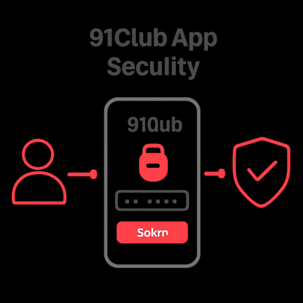 Diagram of the secure login process for 91Club App.